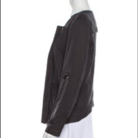 ASTR The Label Gray Collarless Moto Style Jacket - Picture 2 of 11